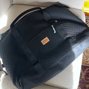 Black Quilted Duffle Bag